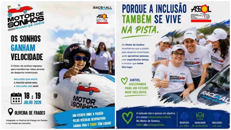 Motor de Sonhos: evento solidário reúne pilotos, utentes e público no domingo