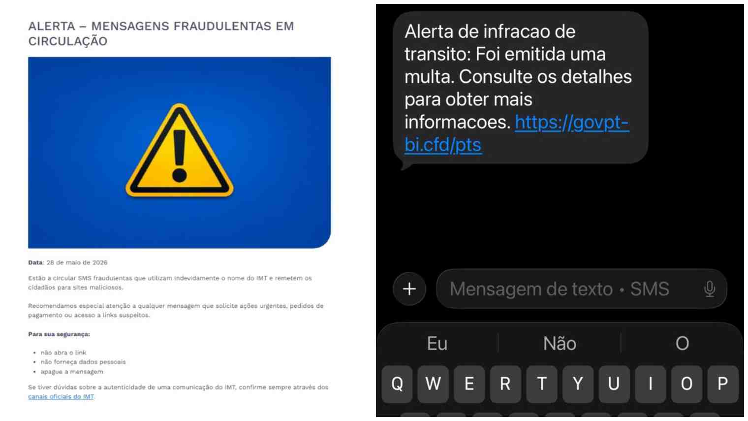 Alerta: IMT usado em tentativa de burla