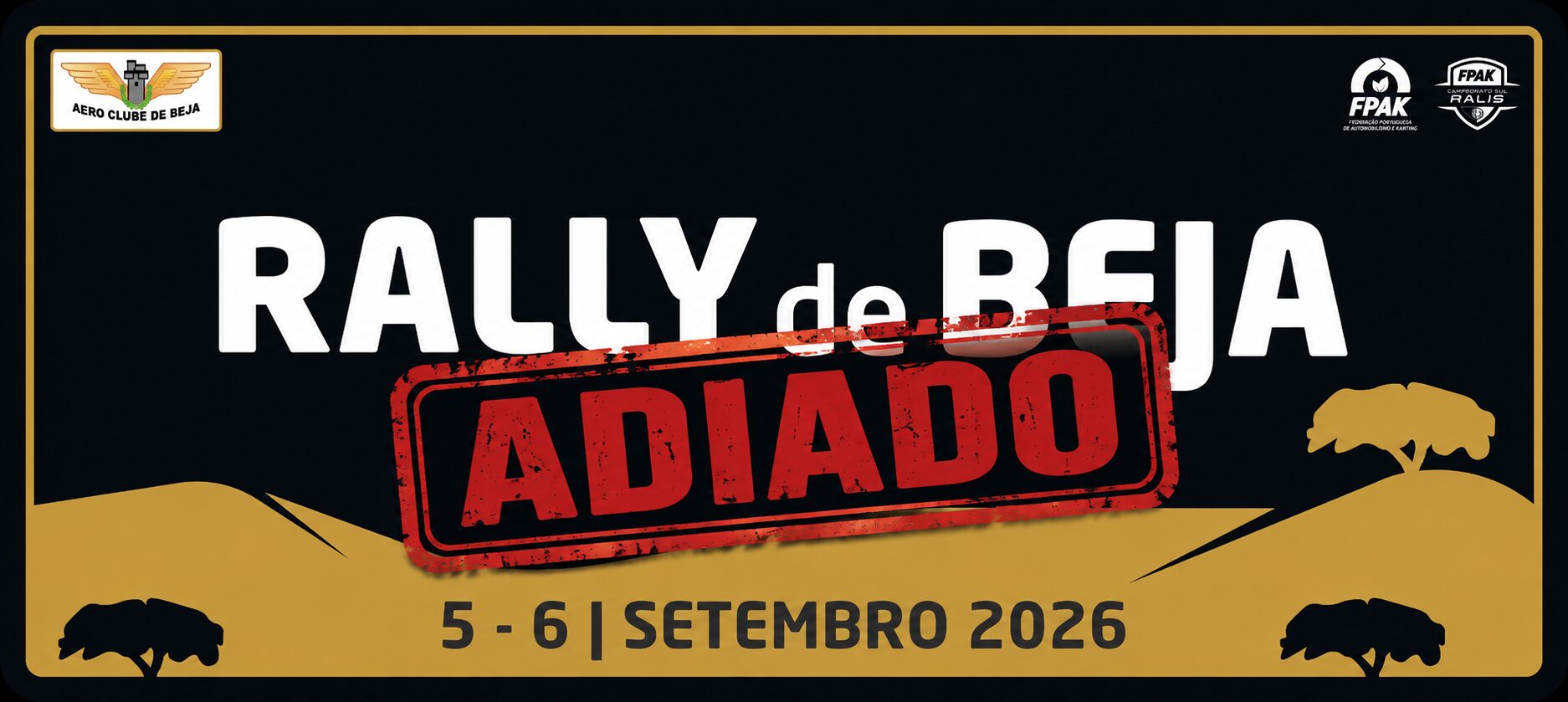 Rally de Beja adiado