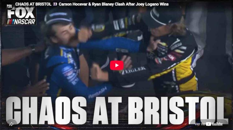 “Mosquitos por cordas” na NASCAR: ‘confronto’ entre Ryan Blaney e Carson Hocevar