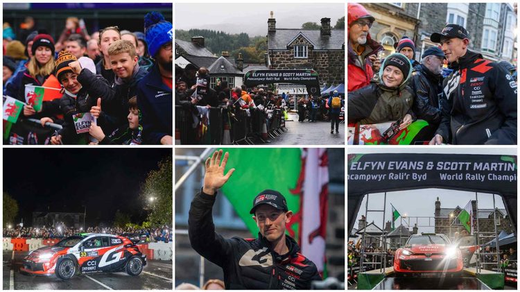 Elfyn Evans teve receção calorosa em Dolgellau após conquista do título do WRC
