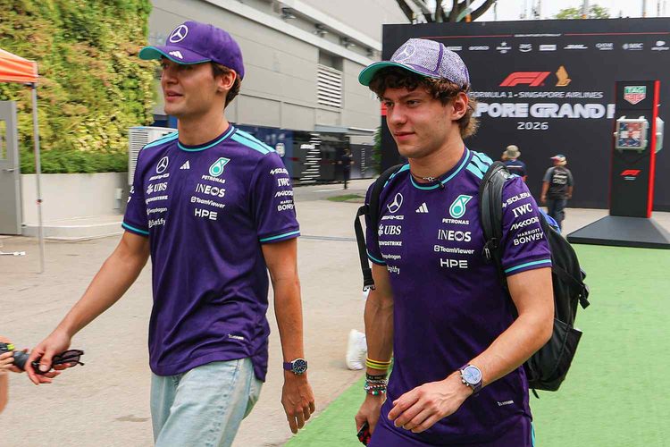 GP Singapura F1, Mercedes aposta em testes divididos com Antonelli e Russell para decifrar problemas