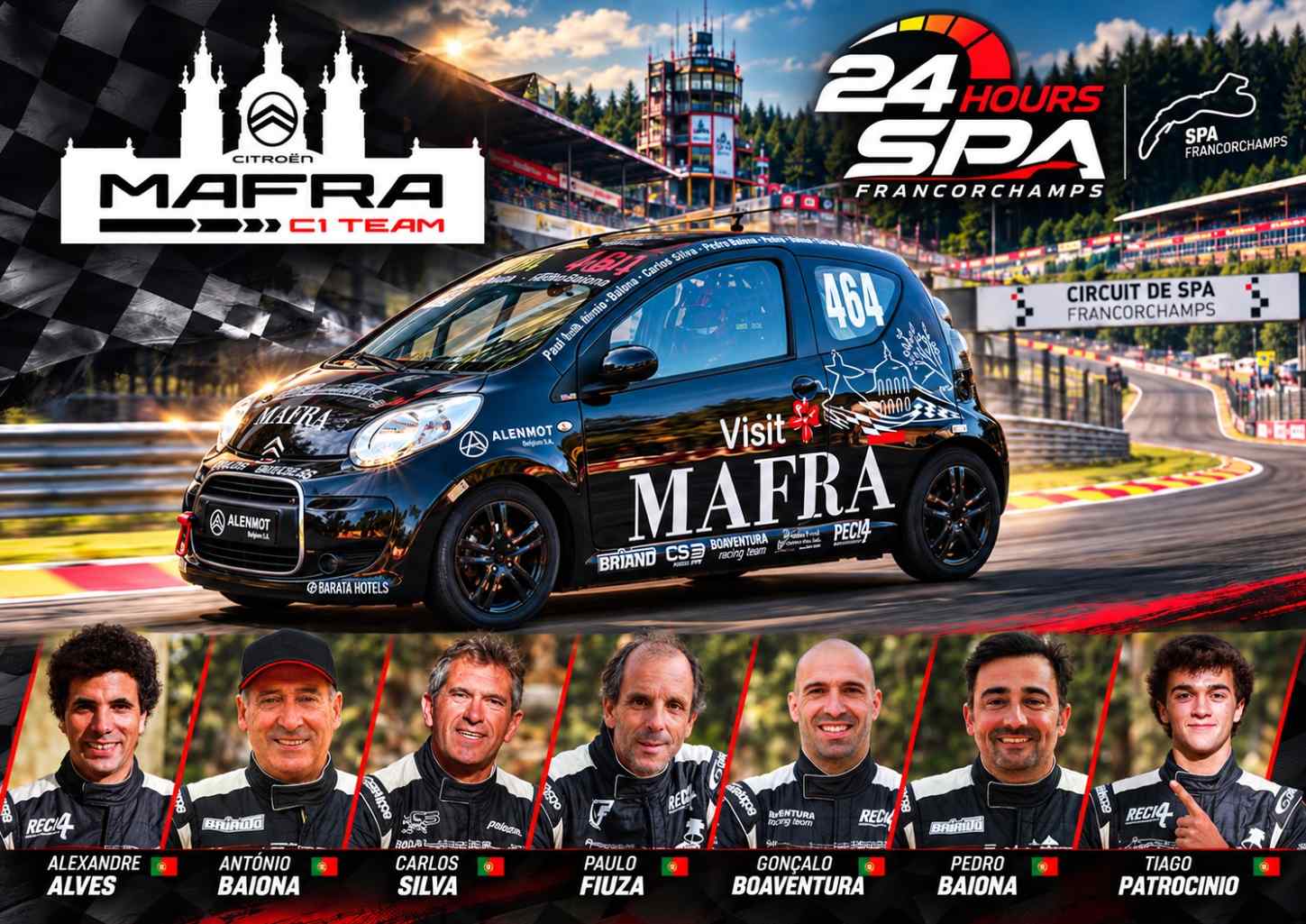 Mafra C1 Team avança para a internacionalização nas 24 Horas de Spa na Bélgica
