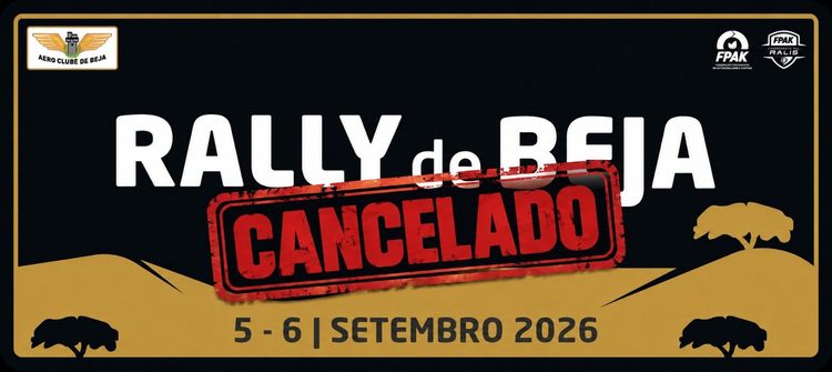Rally de Beja 2026 Cancelado